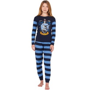 Harry Potter Kids Cotton Tight Fit Crest Pajamas All 4 Hogwarts Houses Available - 1 of 3
