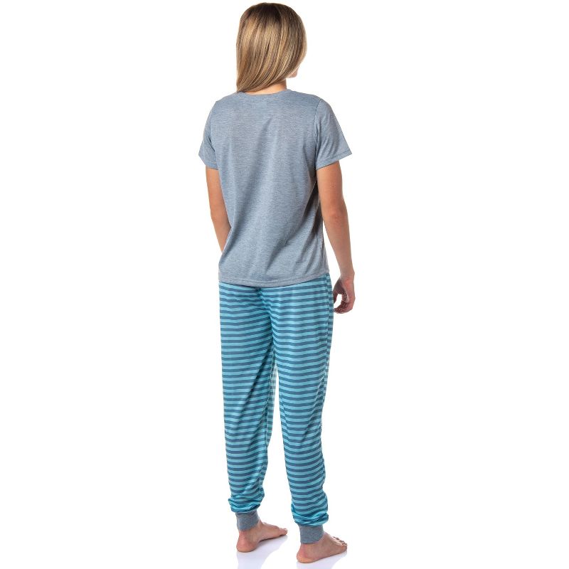 Disney Women's Lilo & Stitch Ohana Jogger Sleep Pajama Set For Adults Grey, 4 of 5