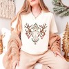 Simply Sage Market Women's Christmas Bull Short Sleeve Graphic Tee - 2 of 4