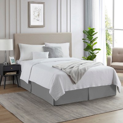 California King Gray Microfiber Split Corner Bed Skirt