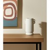 HomeRoots 10" Off White Ceramic Cylinder Table Vase With Handles - 2 of 4