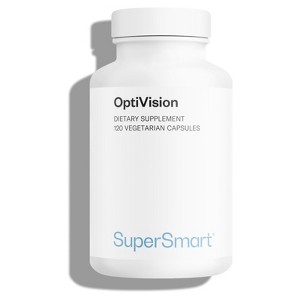SuperSmart OptiVision - with Bilberry Extract, Lutein, Zeaxanthin, Astaxanthin - Eyes Supplement | Non-GMO & Gluten Free - 120 Vegetarian Capsules - 1 of 4