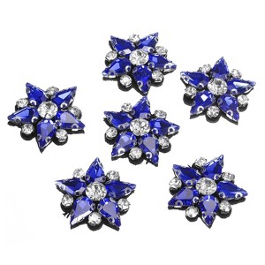 Unique Bargains Sparkling Crystal Star Beaded Patches for Clothing DIY Sewing 6 Pcs - 1 of 4