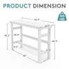 Hyleory 60" Long Counter Height Outdoor Dining Table, Patio Rectangle HDPE Bar Table for Bar Stools - 4 of 4