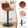 NicBex Adjustable PU Leather Bar Stools Set of 2,Swivel Counter Height Bar Stools with Footrest,Metal Base,Bar Chairs for Kitchen Island,Home Bar - 4 of 4
