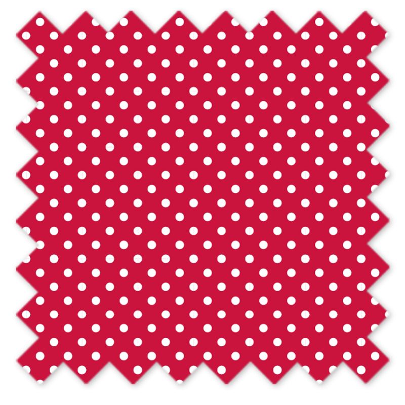 Bacati - Pin Dots Red Cotton Printed Single Window Curtain Panel, 4 of 5