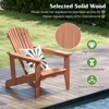 Tangkula 2PCS Solid Wood Garden Chair w/ High Backrest Wide Armrests & Contoured Seat - 4 of 4