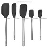 Tovolo 5pc Silicone and Stainless Steel Handle Spatula Set Black - image 4 of 4