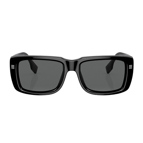 Burberry Jarvis Be 4376u 300187 Unisex Rectangle Sunglasses Black 55mm ...