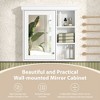 Sapphtopaz Wall Mounted Cabinet with Mirror & Shelves,Over Toilet Storage Cabine with Door & Adjustable Shelves,Wall Cabinet for Bathroom - 4 of 4