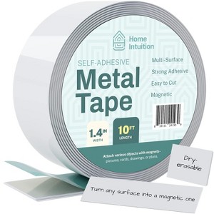 HOME INTUITION - Self Stick Flexible Steel Metal Tape Roll for Magnets - 1 of 4
