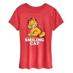 Women's - Garfield - Never Trust Smiling Cat Short Sleeve Graphic T-Shirt - 1 of 4