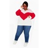 Avenue Women's Plus Size Colour Trio Sweater - 3 of 4