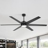 Airsurfer 72" Matte Black LED Ceiling Fan with Remote, 6-Speed Reversible Motor, 3-Color Light & Memory Function - 4 of 4