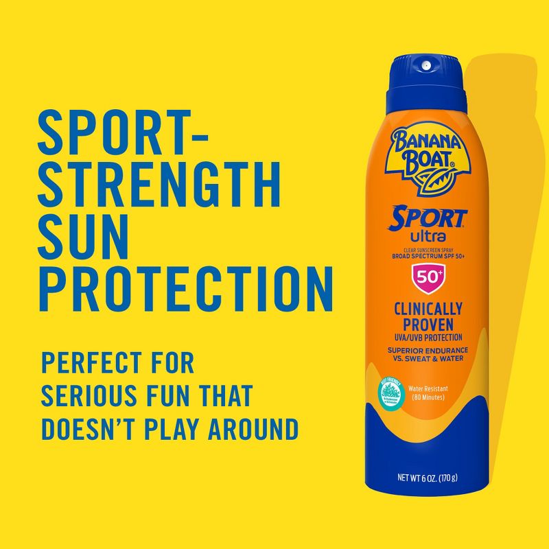 Banana Boat Ultra Sport Clear Sunscreen Spray Bonus Size - SPF 50+ - 8oz, 4 of 9