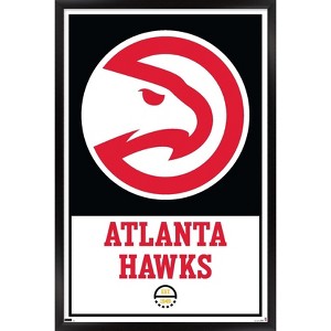 Trends International NBA Atlanta Hawks - Logo 21 Framed Wall Poster Prints - 1 of 4