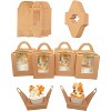 25 Count Auto-pop up Individual Cupcake Boxes with Window, Brown Single Cupcakes Carrier - 4 of 4