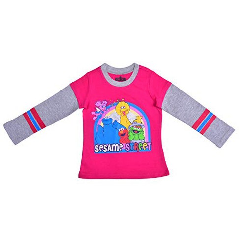 Sesame Street Gang Baby Toddler Girls Long Sleeve T-Shirt Tee 