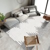 Non Slip Backing 9x12 Machine Washable Area Rug Modern Minimalistic Striped Low Pile Rug Stripe Geometric Foldable Large Carpet for Bedroom - 3 of 4