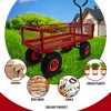 SKRAN Garden Cart Wagon - 300 lbs Capacity Heavy-Duty Steel Mesh Utility Cart with Removable Sides, All-Terrain Wheels & Pull Handle - 2 of 4