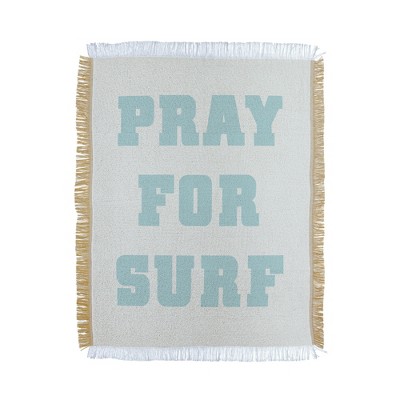 socoart Pray For Surf I Woven Throw Blanket - Deny Designs