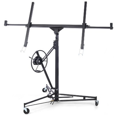 Drywall Lift 16 FT, Drywall Jack Lift for Ceiling, 360° Adjustable Drywall Panel Hoist, 150LBS Heavy Duty Drywall Lifter, Foldable Sheetrock Lift