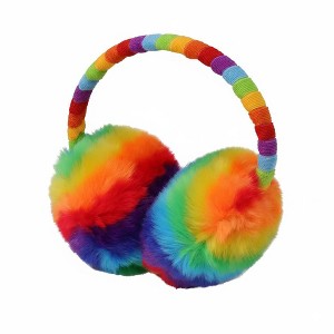 FAAYFIAN Kids Winter Knit Earmuffs, Soft Furry Ear Warmers for Boys and Girls, Cozy Cold-Weather Ear Covers for Ages 3–8 - 1 of 4