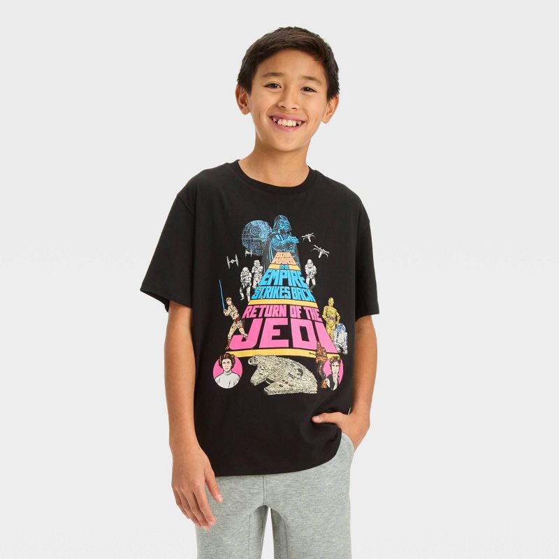 Boys' Short Sleeve Star Wars Graphic T-Shirt - art class™ Black, 1 of 5