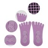 Unique Bargains Non-Slip Yoga Socks Five Toe Socks Pilates Barre for Women with Grips - 3 of 4