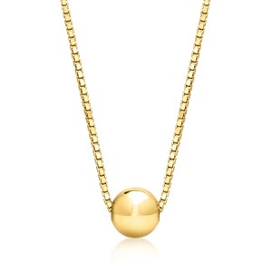 Pure Collection by Ross-Simons Italian 6mm 18kt Gold Vermeil Bead Necklace Size 16 - 1 of 4