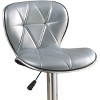 NicBex Adjustable Swivel Bar Stools Set of 2,Counter Height Bar Stools with Chrome Base,Bar Chairs with Faux Leather,Barstools for Home,Bars - 4 of 4