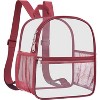 Hachikiko Small Transparent Mini Backpack for Concert, Beach, Work, Travel & Sporting Events with Padded Straps - 2 of 4