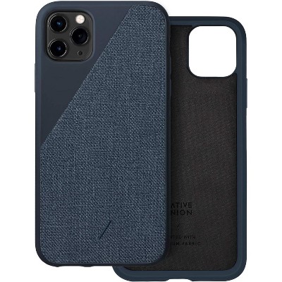 Native Union Clic Canvas Case For Apple iPhone 11 Pro Max - Slim and Lightweight, Wireless Charge Compatible, Indigo