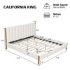 California King Platform Bed with Upholstered Headboard for Bedroom - 3 of 4