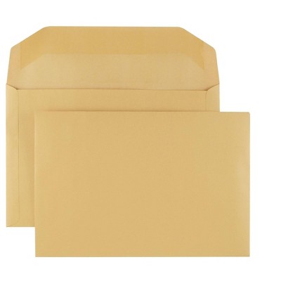 HITOUCH BUSINESS SERVICES Extra-Heavyweight Gummed Catalog Envelopes 15" x 10" Brown 75/Box