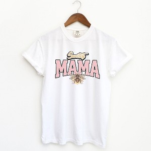 Simply Sage Market Women's Coquette Sweetest Mama Bee Short Sleeve Garment Dyed Tee - 1 of 2