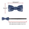INSPIRE CHIC Elerevyo Men's PU leather Pre-tied Adjustable Bow Tie - 3 of 4