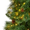 Nearly Natural 10-ft White Mountain Pine Artificial Christmas Tree with 850 Clear LED Lights and Pine Cones - 3 of 4