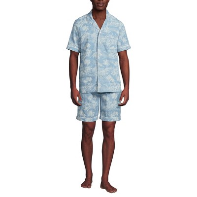 Lands' End Men's Short Sleeve Essential Pajama Set