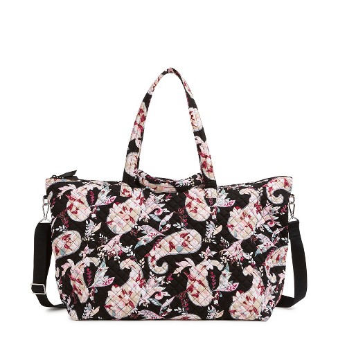 Vera Bradley Women's Cotton Vera Tote Bag Botanical Paisley Pink 