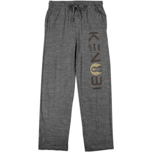 Star Wars Obi-Wan Kenobi Logo Men's Graphite Heather Sleep Pajama Pants - 1 of 4