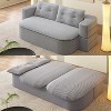 2-in-1 Foldable Sofa Bed, Convertible Sleeper Sofa Couch Corduroy Loveseat with Functional Blanket & 2 Pillows - ModernLuxe - 2 of 4
