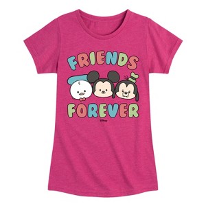 Girls' - Disney - Friends Forever Fitted Short Sleeve Graphic T-Shirt - 1 of 4