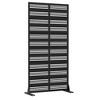 MAYEERTY Wide Narrow Style Louvered Black Galvanized Steel Screen Outdoor and Indoor Divider with Free Standing Decorative Privacy Screen - 4 of 4