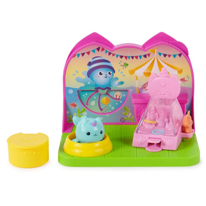 Gabby&#39;s Dollhouse Kitty Narwhal&#39;s Carnival Room Playset, 1 of 10