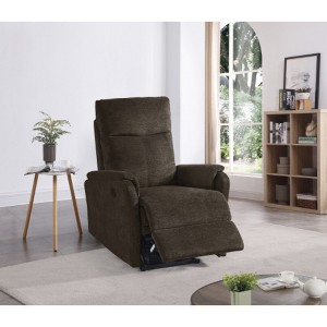 Dark Brown A polyester Electric Reclining Chair With Easy Operation, Suitable For Living Room And Bedroom. - 1 of 4