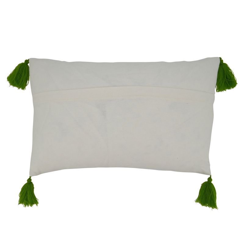 Saro Lifestyle Floral Applique  Decorative Pillow Cover, 2 of 4