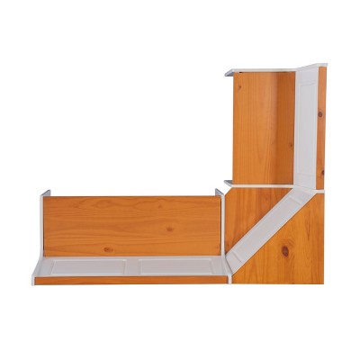 Ardmore White and Natural Finish Corner Nook Dining Set