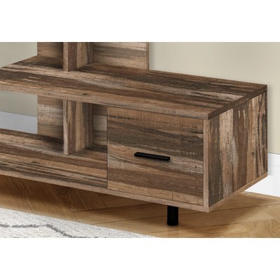 Medium Brown Reclaimed Wood TV Stand with Storage Drawer
