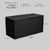 OBOKATA 100 Gallon lockable storage box, waterproof and UV resistant for outdoor mat storage, garden tool and swimming pool accessory storage, Black - 2 of 4